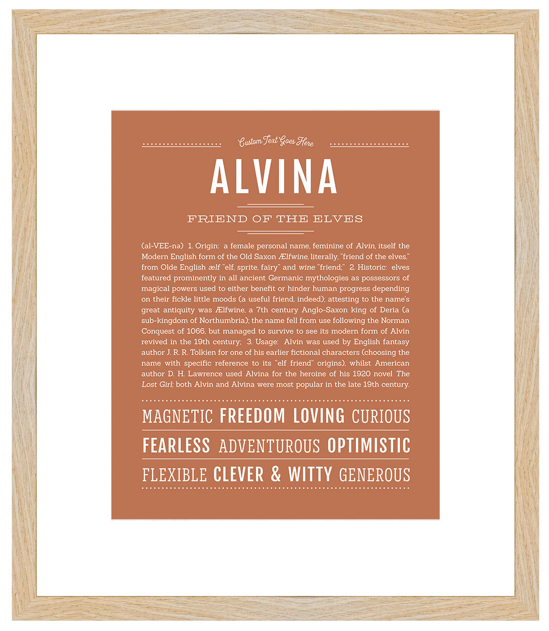 Alvina | Name Art Print