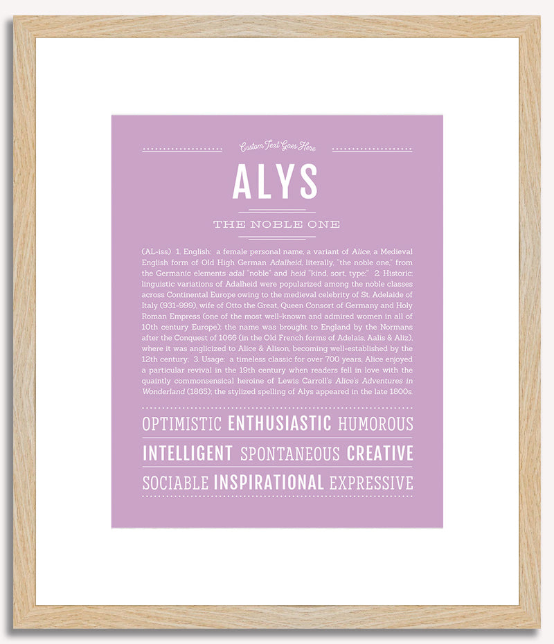 Alys | Name Art Print