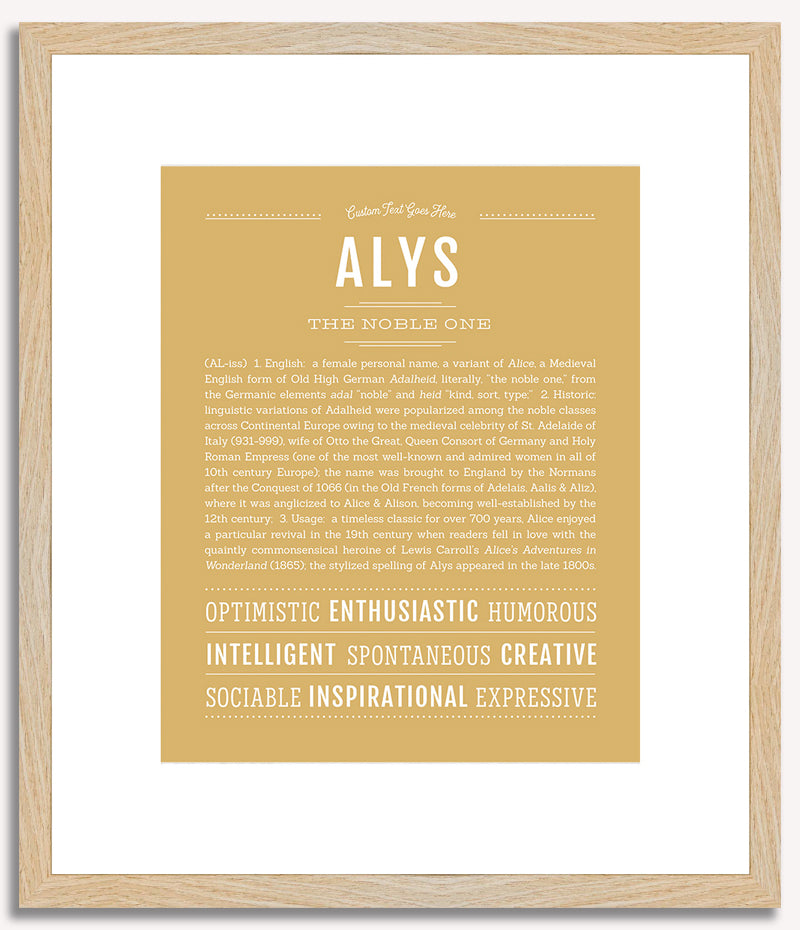 Alys | Name Art Print