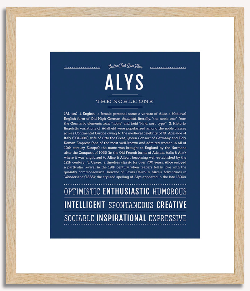 Alys | Name Art Print