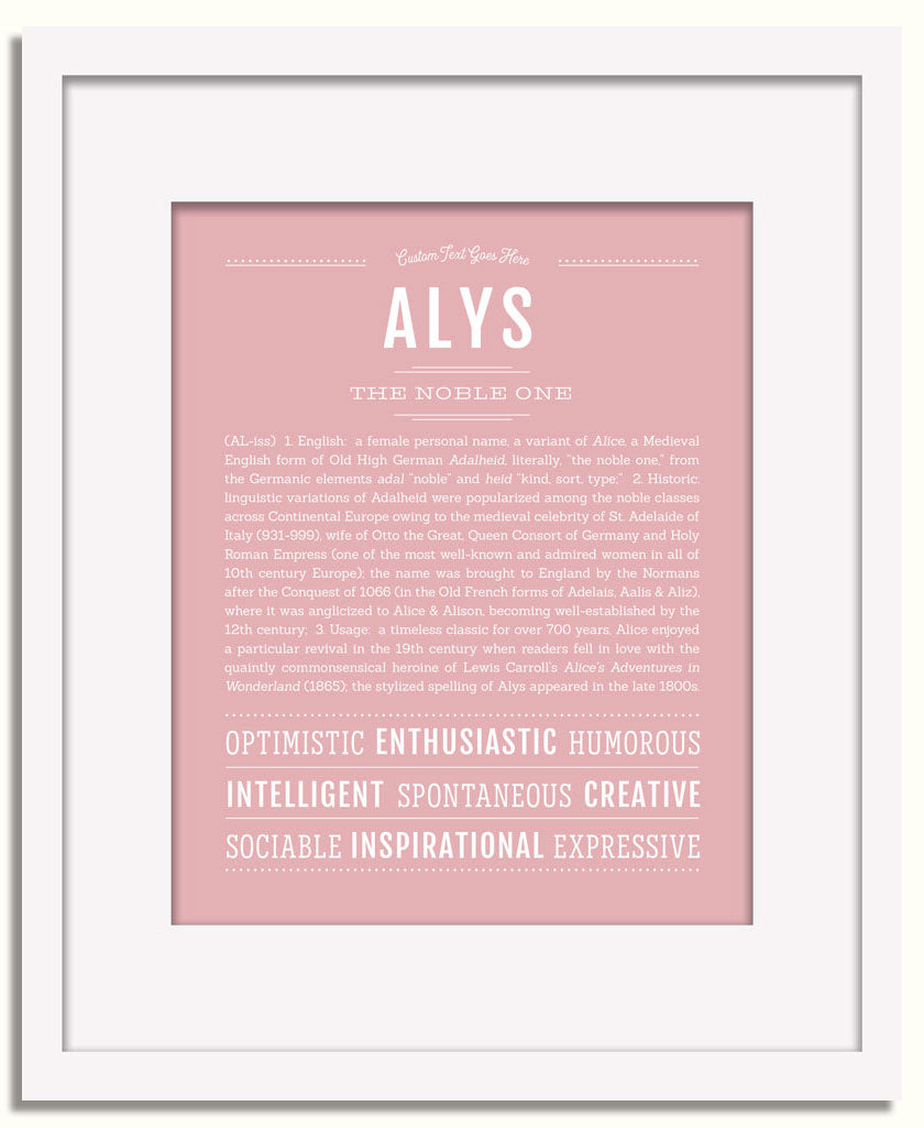 Frame Options | Dusty Rose | White Frame, Matted