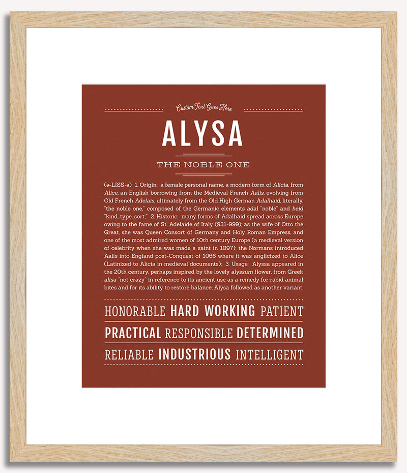 Alysa | Name Art Print