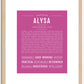 Alysa | Name Art Print