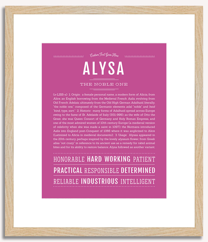 Alysa | Name Art Print