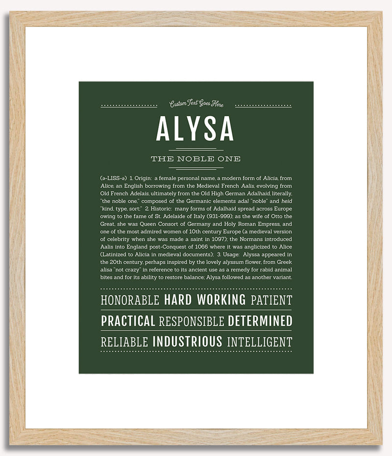 Alysa | Name Art Print