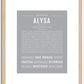 Alysa | Name Art Print