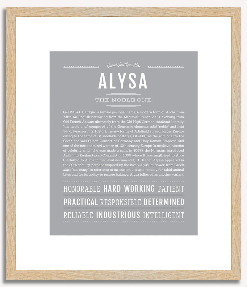 Alysa | Name Art Print