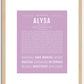 Alysa | Name Art Print