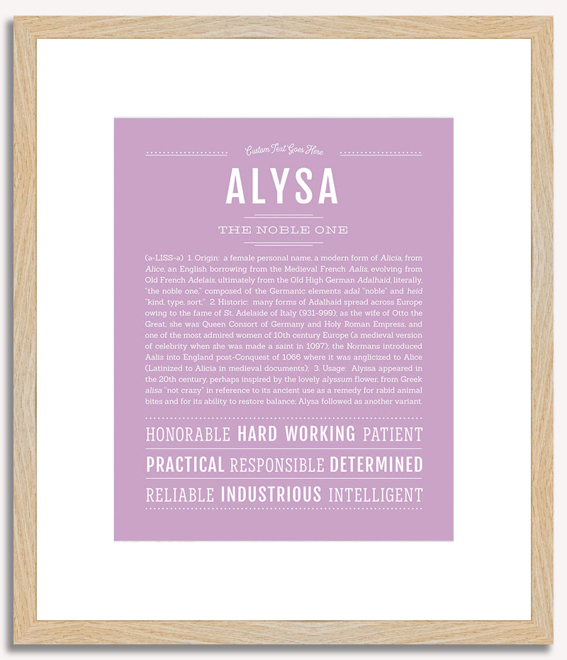 Alysa | Name Art Print