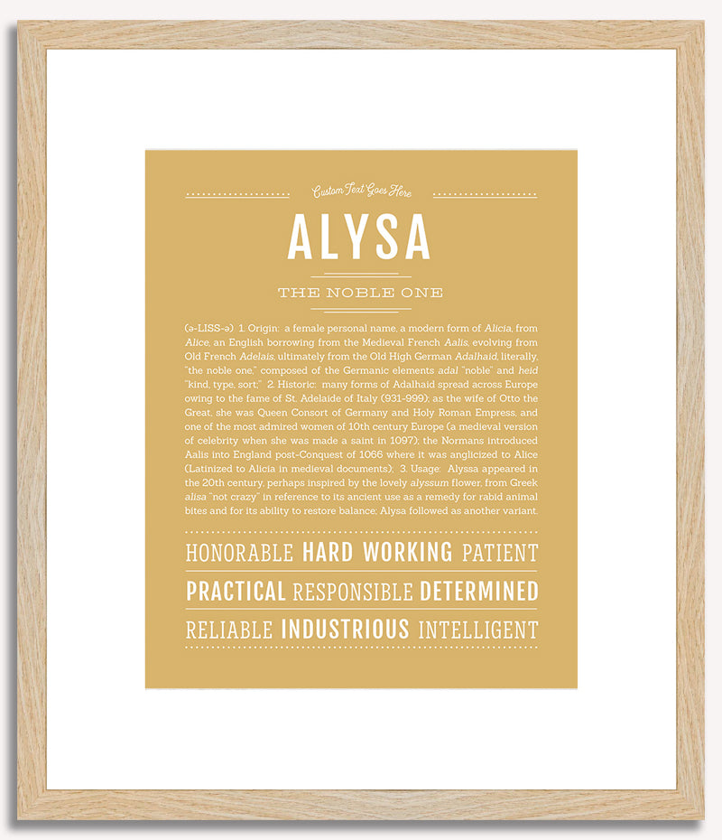 Alysa | Name Art Print