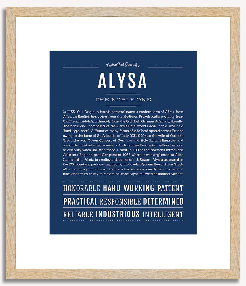 Alysa | Name Art Print