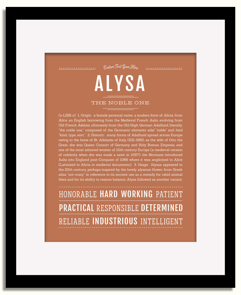 Frame Options | Terra Cotta | Black Frame, Matted