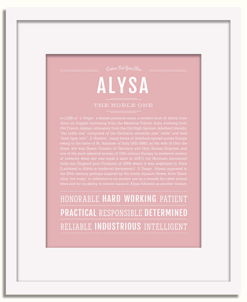 Frame Options | Dusty Rose | White Frame, Matted