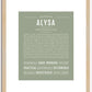 Alysa | Name Art Print