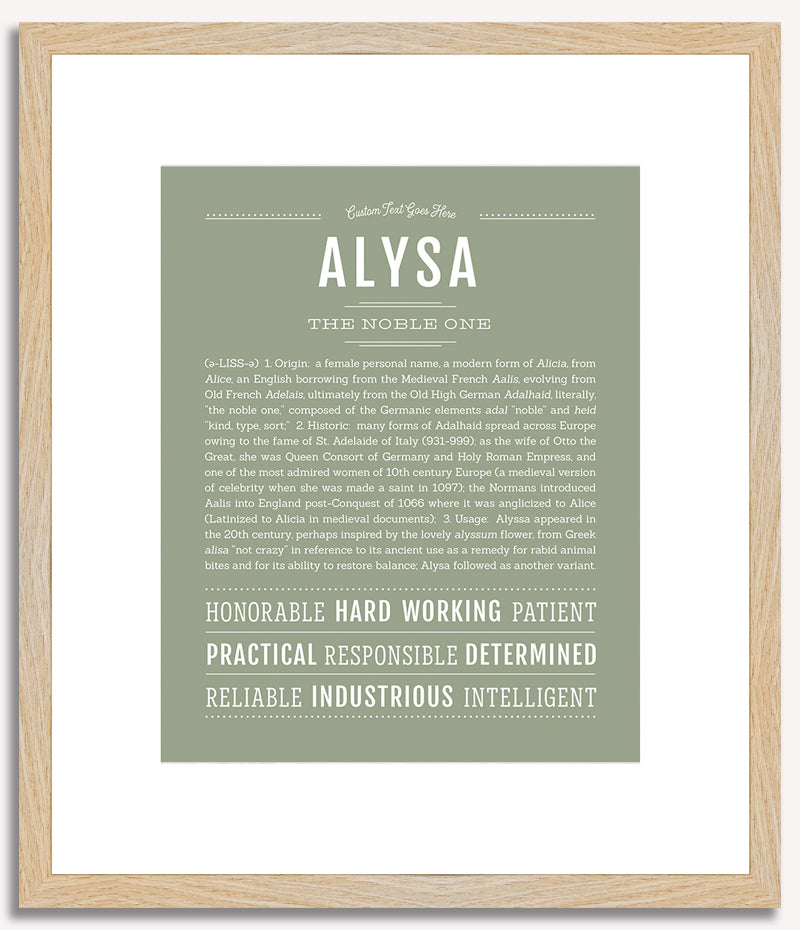 Alysa | Name Art Print