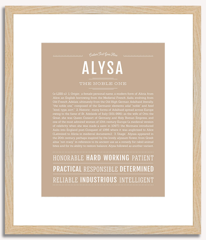 Alysa | Name Art Print