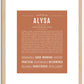 Alysa | Name Art Print