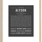 Alyson | Name Art Print