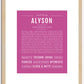 Alyson | Name Art Print