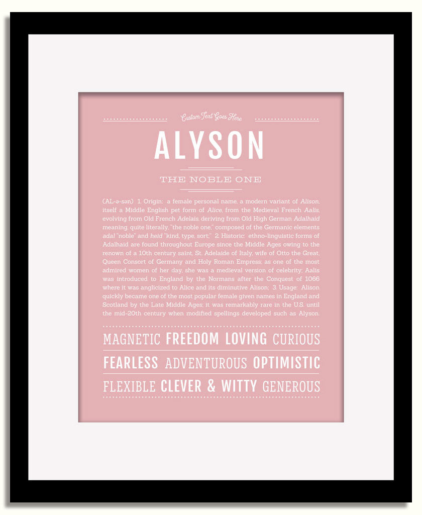 Frame Options | Dusty Rose | Black Frame, Matted