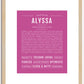 Alyssa | Name Art Print