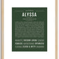 Alyssa | Name Art Print