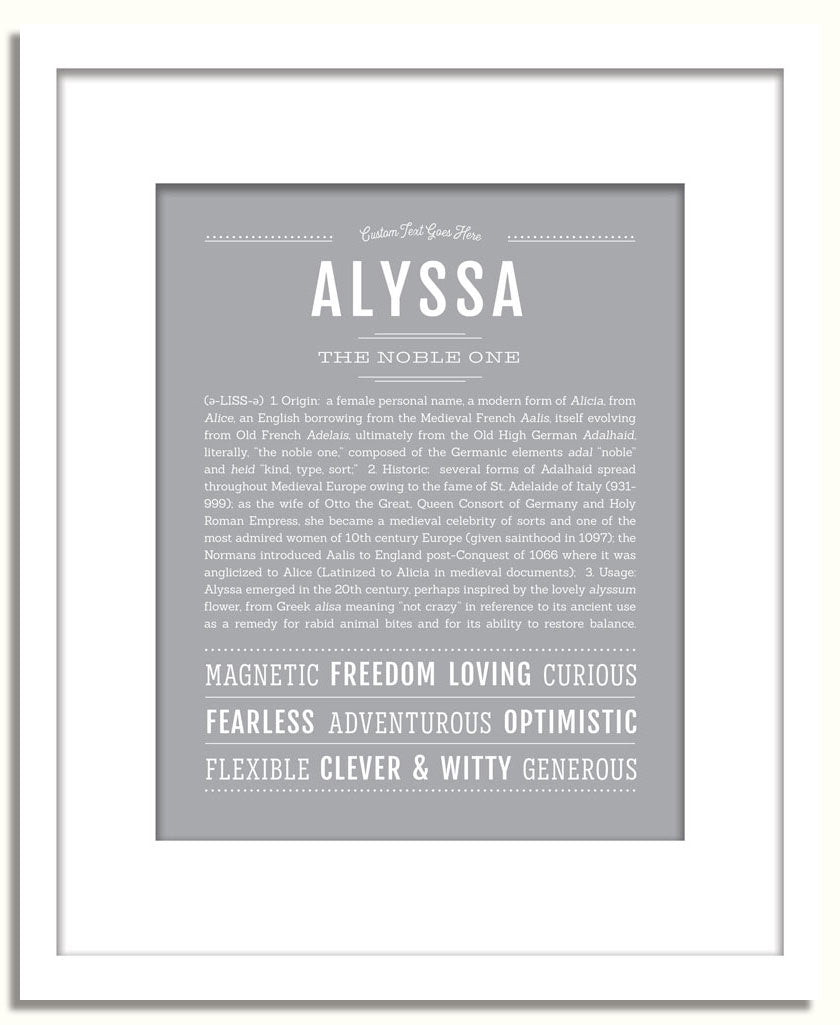 Frame Options | Light Gray | White Frame, Matted