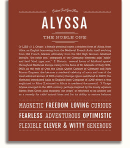 Alyssa | Name Art Print – Name Stories