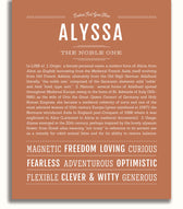 Alyssa | Name Art Print – Name Stories