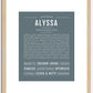 Alyssa | Name Art Print