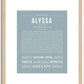 Alyssa | Name Art Print