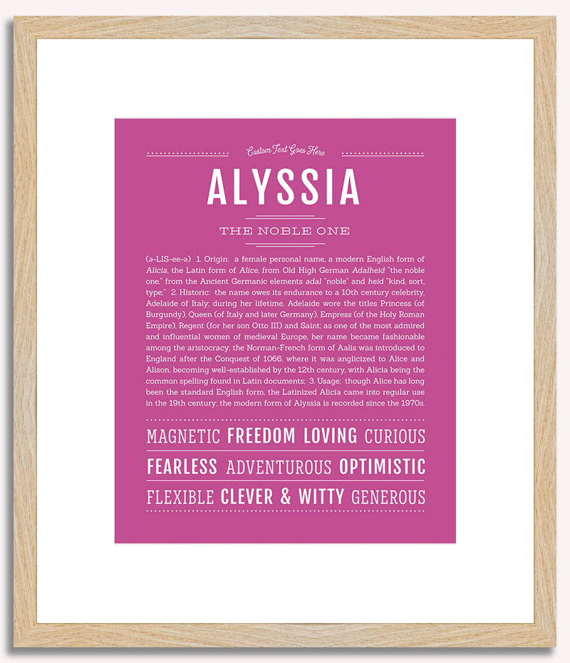 Alyssia | Name Art Print