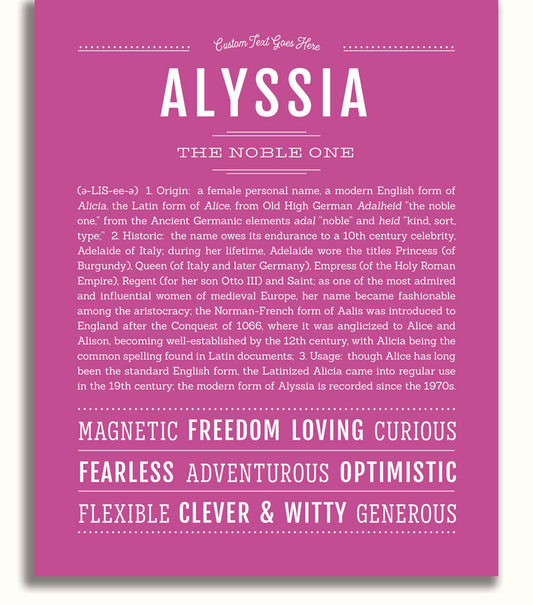 Alyssia | Name Art Print