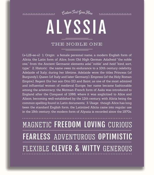 Alyssia | Name Art Print