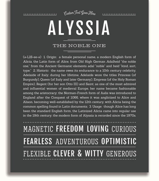Alyssia | Name Art Print