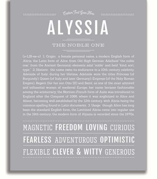 Alyssia | Name Art Print