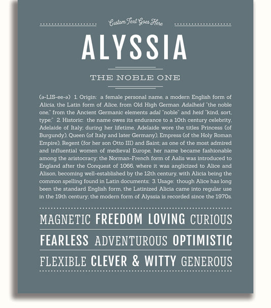 Alyssia | Name Art Print