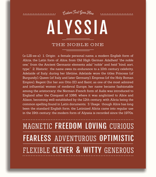 Alyssia | Name Art Print