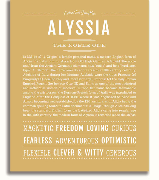 Alyssia | Name Art Print