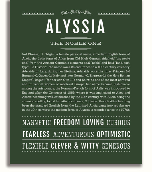 Alyssia | Name Art Print