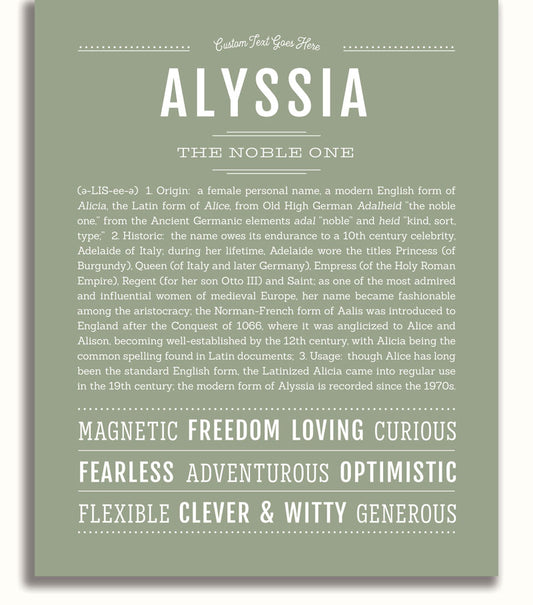 Alyssia | Name Art Print