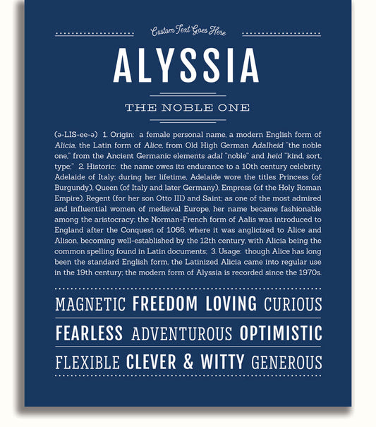 Alyssia | Name Art Print