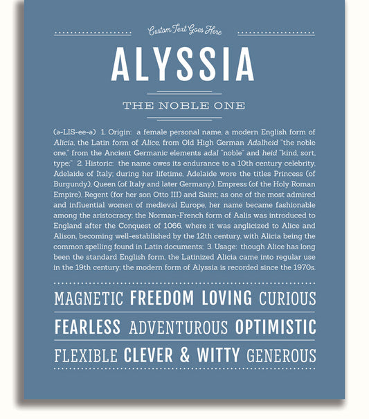 Alyssia | Name Art Print