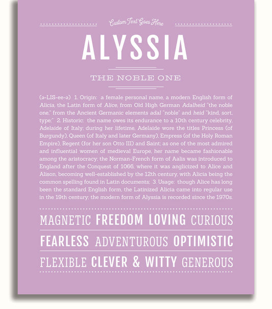 Alyssia | Name Art Print