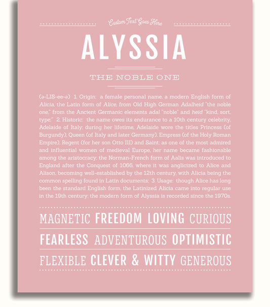 Alyssia | Name Art Print