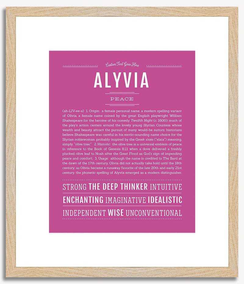 Alyvia | Name Art Print