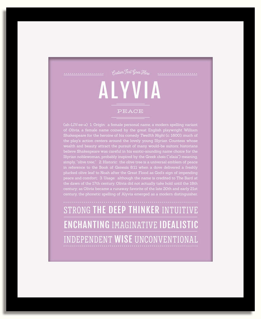 Frame Options | Lilac | Black Frame, Matted