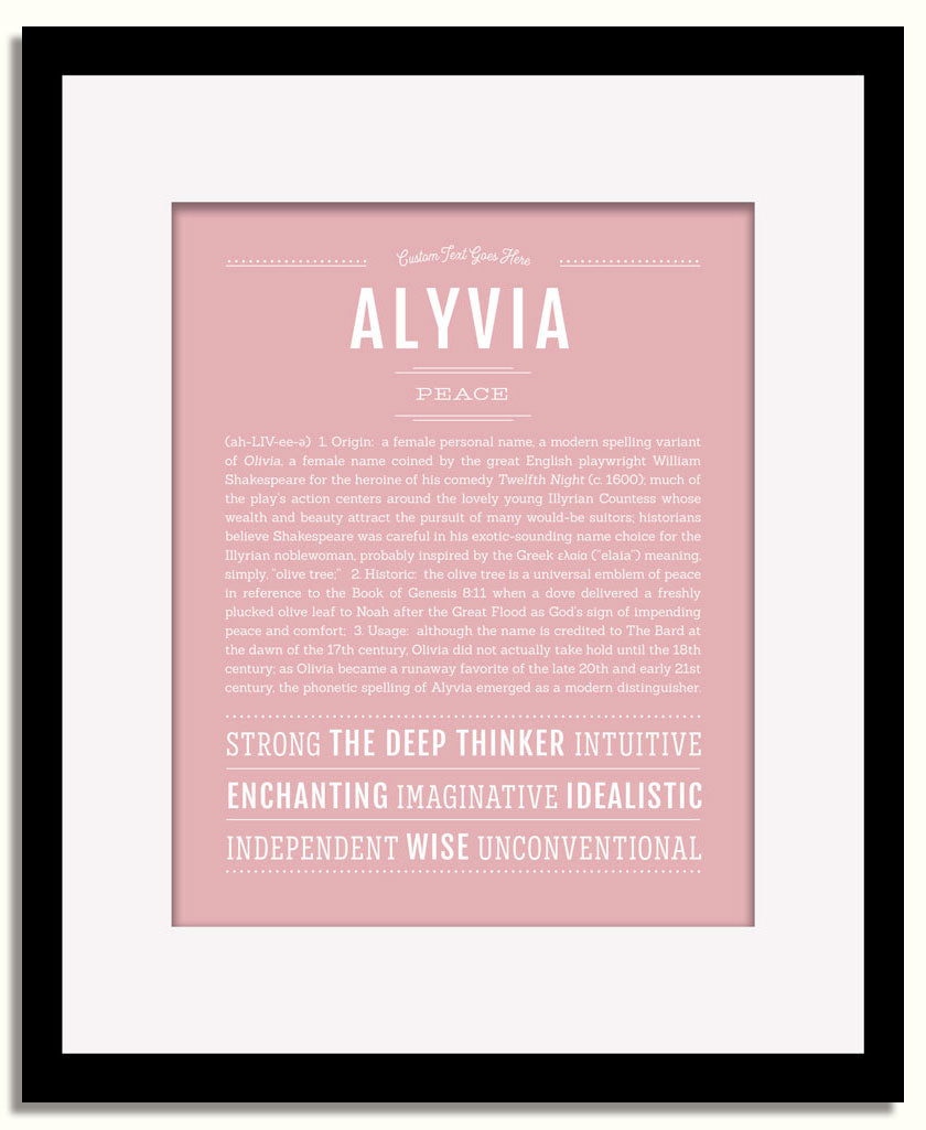 Frame Options | Dusty Rose | Black Frame, Matted