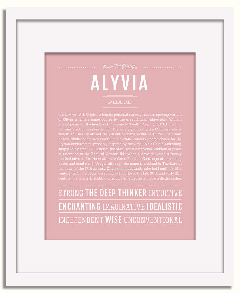 Frame Options | Dusty Rose | White Frame, Matted