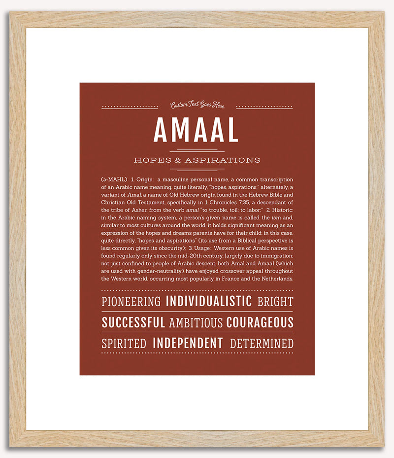 Amaal (male) | Name Art Print